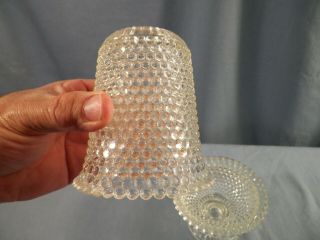Brooke Crescent Clear Glass Hobnail 2 Piece Courting Fairy Lamp Tea Light 3