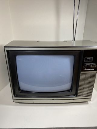 Vintage 1987 Mga Mitsubishi Cs - 1344r Color Tv 13 " Retro Gamer Cs - 1344r