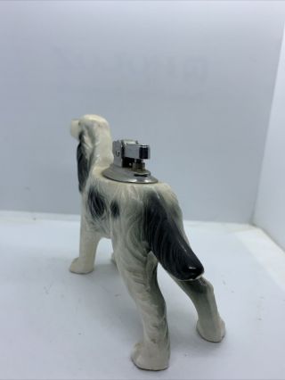Vintage Porcelain Spaniel Dog Cigarette Table Lighter Made in Japan 3