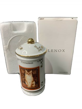 Lenox Cats Of Distinction Spice Jar Cinnamon 3 1/2 " Tall 1 5/8 " Diameter