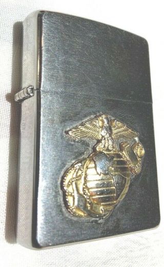 Us Marine Corps Zippo Lighter Applied Emblem 2000