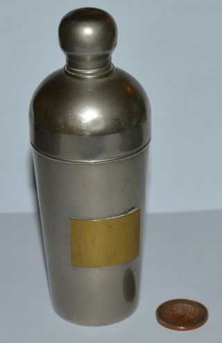 Antique Pocket Glass Decanter Flask Lighter Dice Game Combination