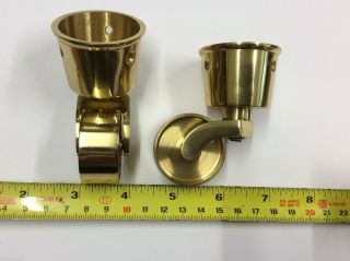 Solid Brass/ Nickel Castors,  25,  29,  32,  38 Mm,  Cup,  Peg,  Screw Fitting,  Victorian Sty