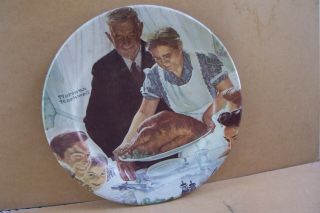 Norman Rockwell Wall Hanging 10 " Plate " Freedom From Want " Collector 1979 Usa.