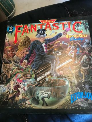 Elton John - Captain Fantastic.  (vinyl Lp) Uk 1975 A1 B1,  Booklets & Rare Poster