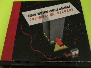 Vhtf 78rpm Hot Jazz 4 - Disc Album Billie Holiday Teddy Wilson Columbia C - 61 Vg,  E,