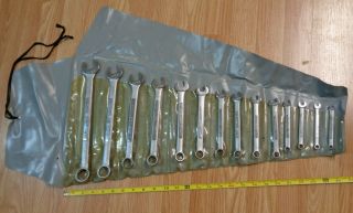 Usa Made = Craftsman = 14pc Metric Wrench Set - V - 6mm 24mm Vintage Forged 42908