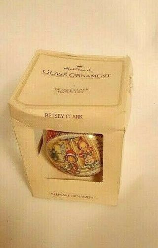 Vintage Betsey Clark 1981 Hallmark Glass Ornament Keepsake W/ Box