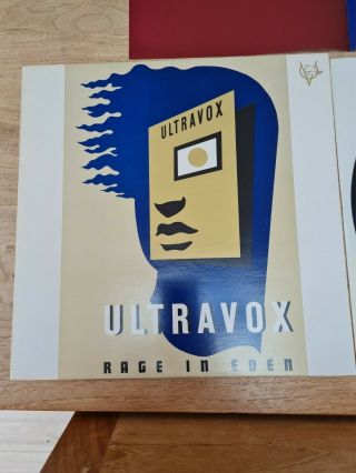 ULTRAVOX RAGE IN EDEN Press LP VINYL WITH POSTER NM/NM 2