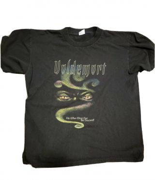 Vintage 2000 Harry Potter Lord Voldemort Black Promo T Shirt Universal Studio Us