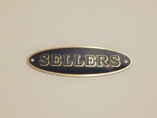 Label For Sellers Kitchen Cabinet with Black and Brass Color Letterimg 2