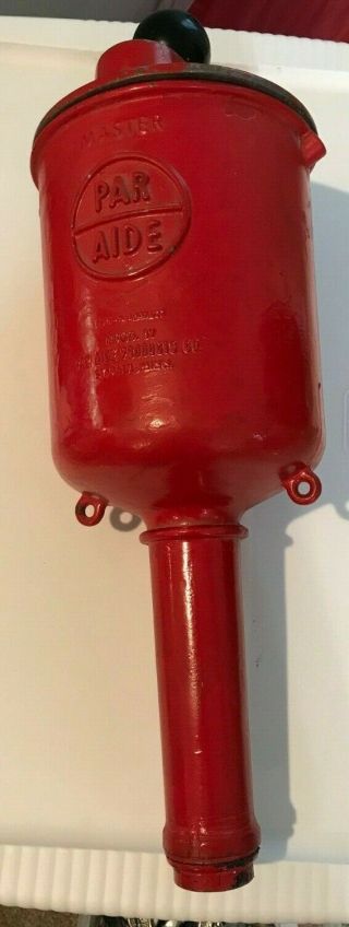 Vintage Par Aide Master Golf Ball Washer Red w/towel holders NEAT 2