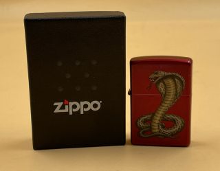 Zippo " Cobra Snake " Candy Apple Red 8951 Windproof Lighter