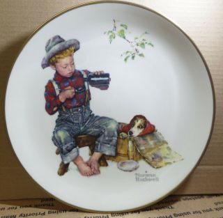 1971 Gorham Norman Rockwell Summer The Mysterious Malady Plate