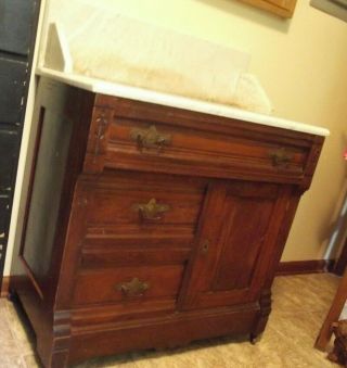 Antique Marble Top Dry Sink,  Circa 1880 