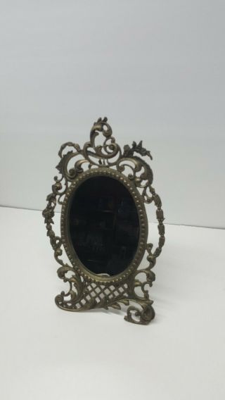 Vintage Baroque Style Mirror With A Stand 14in×8in