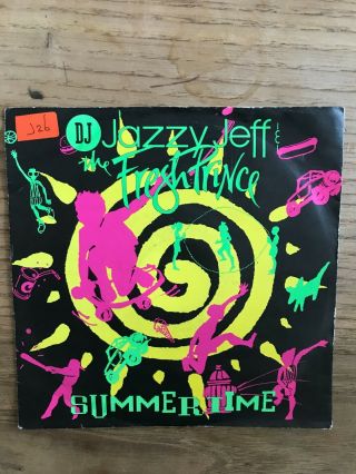 Dj Jazzy Jeff And The Fresh Prince / Summertime / Rap Hip Hop 45 Picture Cover
