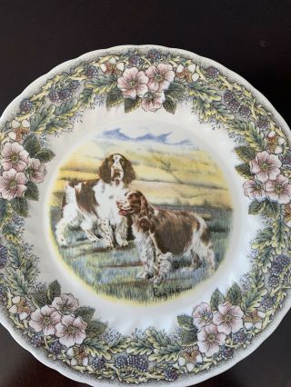 Vintage Decorative Plate With Hunting Dogs By Ray Hutchins.  Collectors