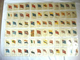 72 X Cigarette Cards J Wix (kensitas) Silk Flags British Empire.