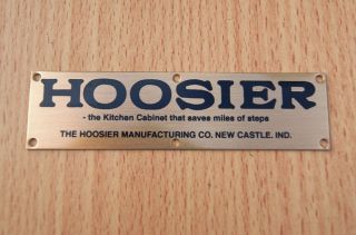 Hoosier Cabinet Brass Label With Black Lettering Flour Bin