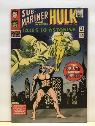 Tales To Astonish 78 Vf Sub - Mariner And The Incredible Hulk Marvel Comics