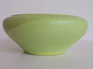 Royal Haeger Art Pottery Midcentury Modern Bowl Lime Green Planter Earth Wrap 3