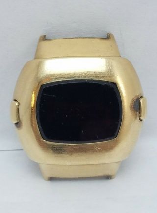 Vintage Pulsar 1973 Time Computer Inc 14k Gold Filled Led 3013 Watch Head - Repair