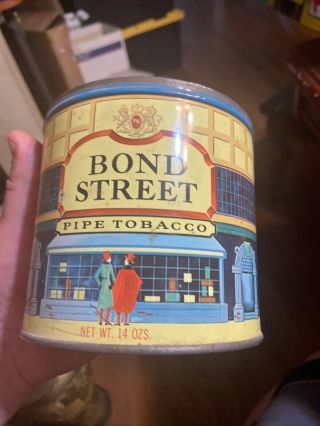 Vintage Bond Street Pipe Tobacco Can 14oz