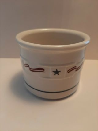Longaberger Pottery Candle Holder - Special Edition: Patriotic Stars & Stripes