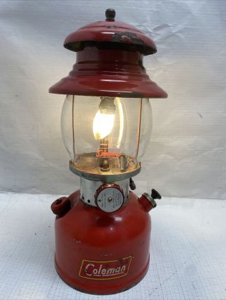 01/1959 Red Coleman 200a Camping Lantern Single Mantle,  “ All “