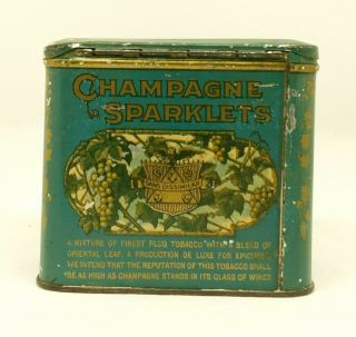 Falk ' s CHAMPAGNE SPARKLETS (Medium,  2 of 3) Antique Tobacco Tin (464) 3