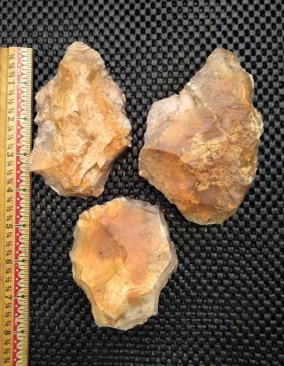 3 Manix Lake Paleolithic Hand Axe Mojave Desert California Stone Tool Artifacts
