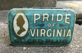 Vintage Pride Of Virginia Sliced Plug Tobacco Tin