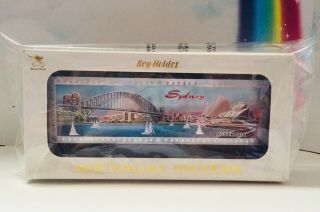 Real Aus Sydney Australia Souvenir 5 Hook Key Ring Holder Wall Mount W/ Gift Box