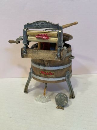 Vintage Artisan Deb S Custom Bodo Hennig Miele Washer Dollhouse Miniature 1:12