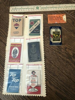 8 Assorted Packs Of Vintage Cigarette Rolling Papers: Durham,  Top,  B & W,  More