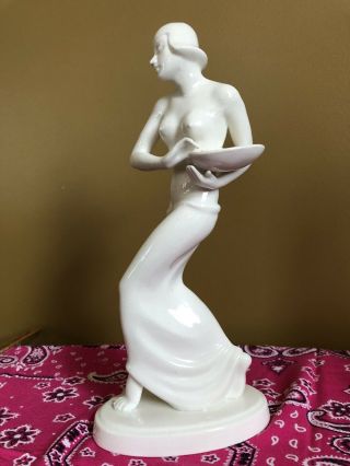 Vintage 1930’s Nude Female Kent Art Ware Art Deco Ceramic Made In Japan 10.  5”