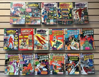 Fantasy Masterpieces Marvel Comic Books.  Silver Surfer,  Ff.  17 Issues.  $19.  95