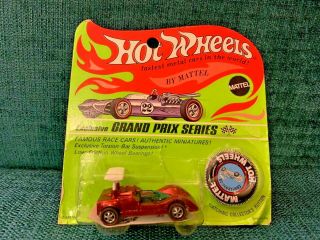 Vintage Hot Wheels Redline Chaparral Diecast Toy Car On Card Hotwheels Deep Red