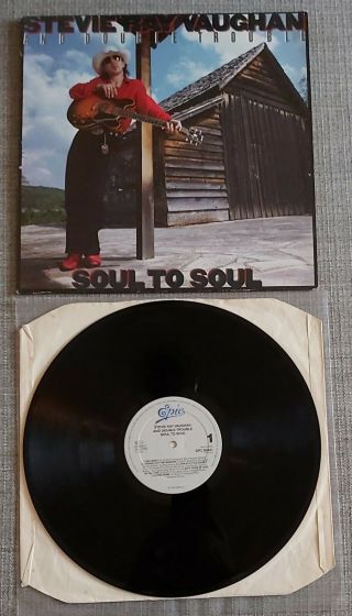 Stevie Ray Vaughan & Double Trouble - Soul To Soul - Dutch Issue Lp On Epic - 1985 - Vgc