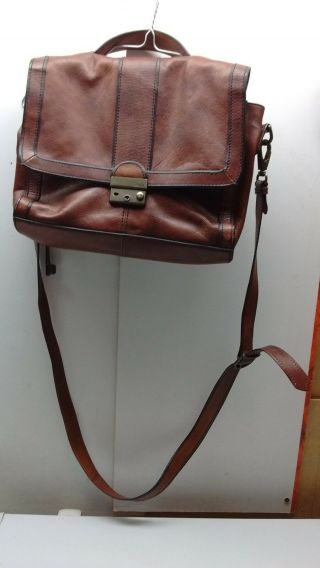 Fossil Women Leather Vintage Crossbody Brown Bag Purse Handbag Shoulder Strap 3