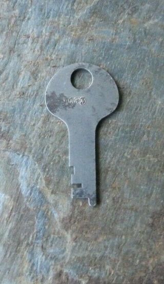 Antique Steamer Trunk Key Cut For Corbin T133 T 133 Flat Key T - 133w