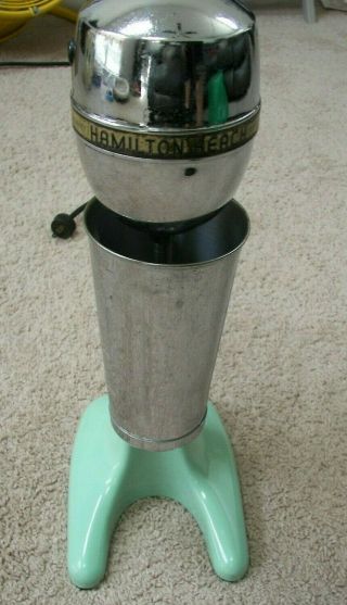 Vintage Classic Hamilton Beach Drink Master Milkshake Mixer,  Cup Model 30 Jadeite