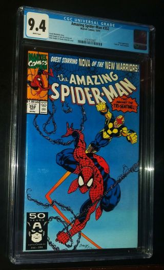 The Spider - Man 352 1991 Marvel Comics Cgc 9.  4 Nm