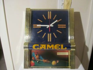 Joe Camel Cigarette Billiard Bar Wall Clock Vintage 1992 Collectible Sign