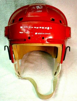 Vintage Cooper Sk2000 / Sk2001 Hockey Helmet / Goalie Red Senior Adult L