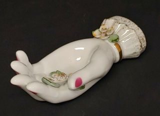 Vintage Porcelain Hands Vase 2 X 5 1/2 " Lefton China Hand Painted Japan