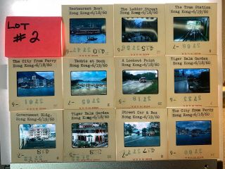 Hong Kong 1960 Vintage 35mm Color Slides Tiger Balm Ferry Tram Station Ladder St