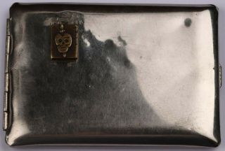 Ww2 Cigarette Case Box Skull Sword Wwii Special Force Shock Troops Bronze Iron