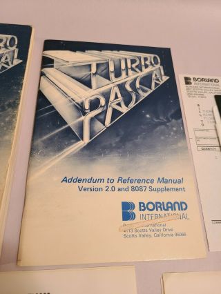 Vintage Turbo Pascal 2.  0 For Commodore 64 Borland Software 3